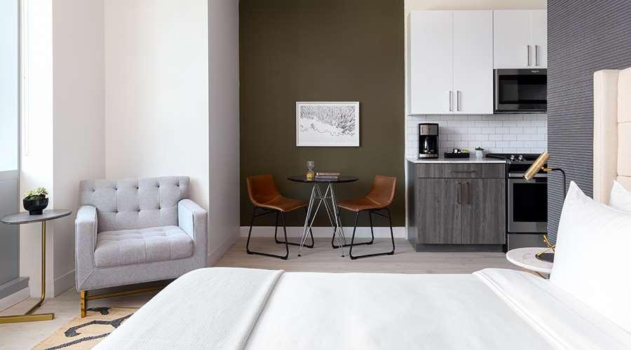 Aparthotel Sentral Michigan Avenue Chicago Camera foto A typical studio apartment
