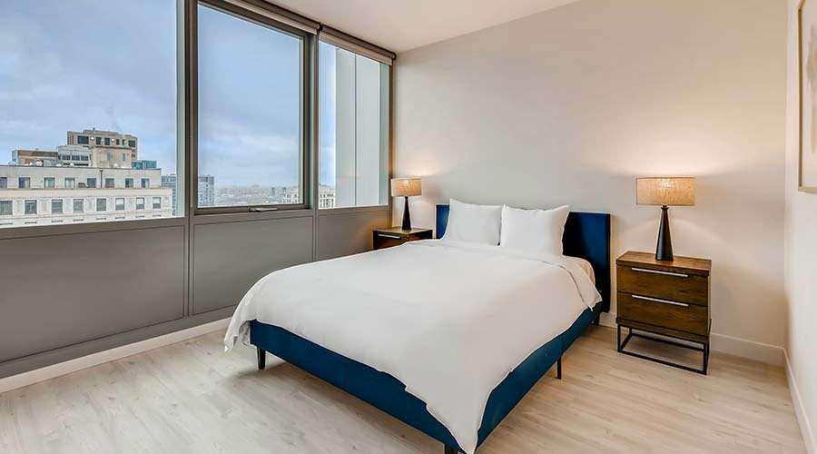 Aparthotel Sentral Michigan Avenue Chicago Camera foto A bedroom at the hotel