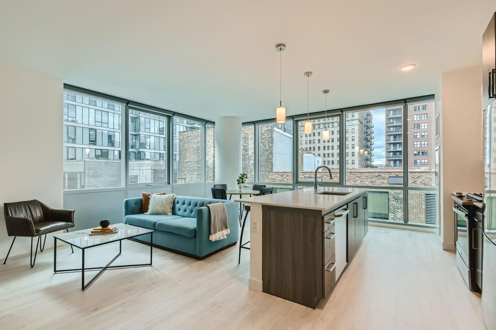 Aparthotel Sentral Michigan Avenue Chicago Camera foto A model apartment